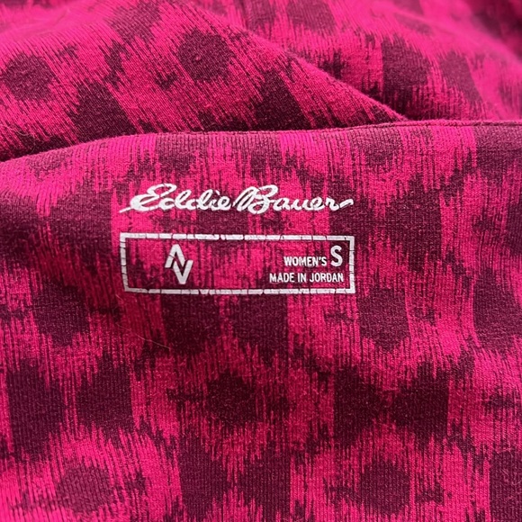 Eddie Bauer sleeveless dress magenta pink purple v neck size small Ikat print - Picture 6 of 6